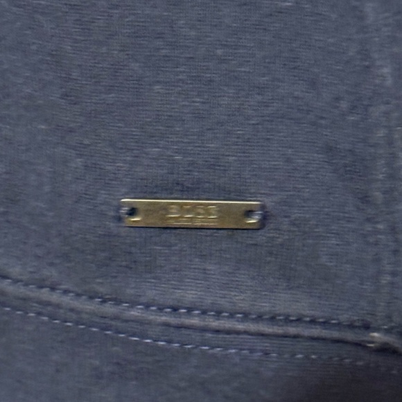 BOSS Hugo Boss Men’s Quarter Zip Pullover Navy Blue Slim Fit Size Large - Picture 3 of 4